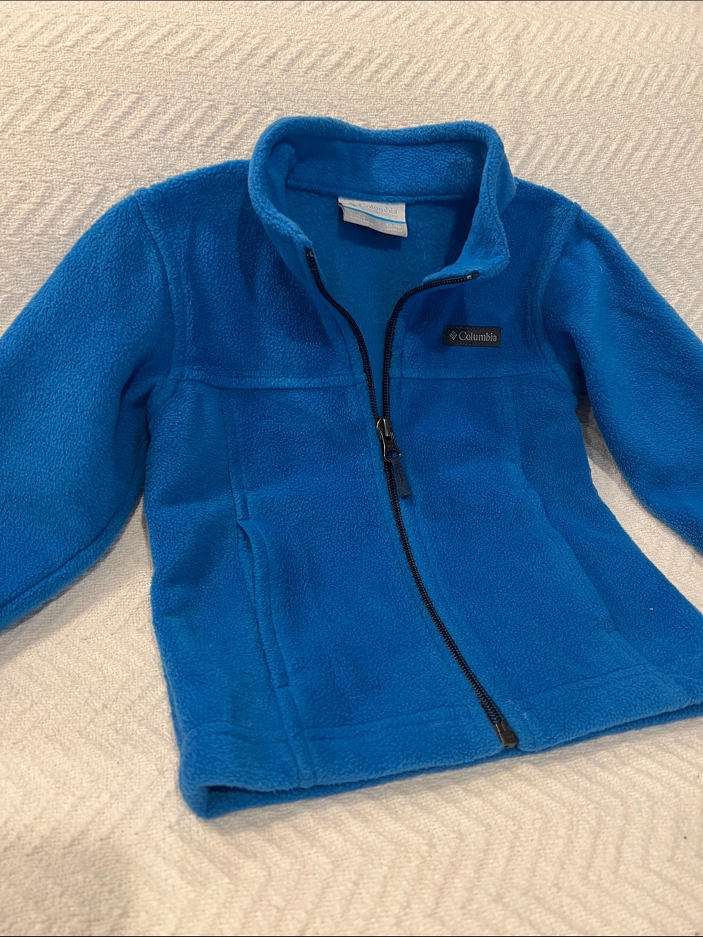 Columbia Bright Blue Kids Fleece Zip-Up Jacket